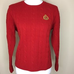 Ralph Lauren Wool Crest Cable Knit Sweater